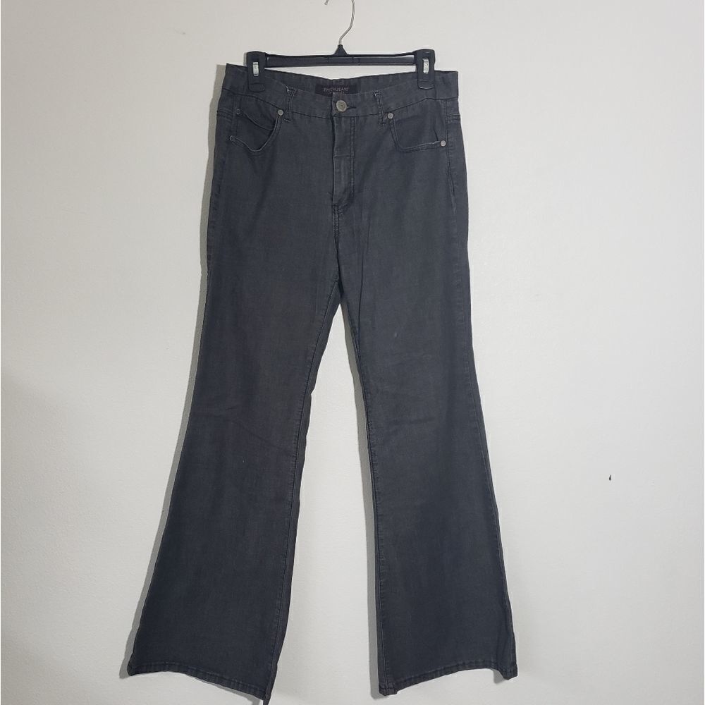 Bell bottom grey wash jean